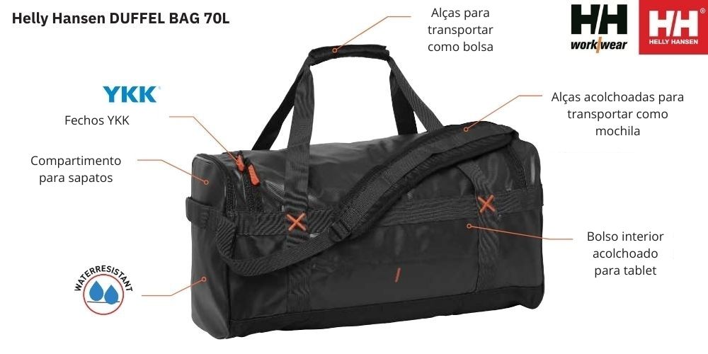 Bolsa helly hansen 70l fashion